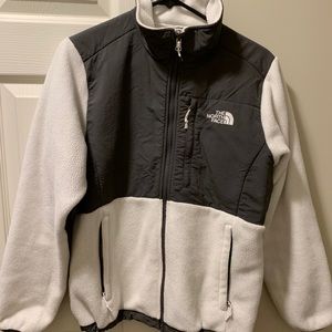 White and Gray, Medium, North Face Jacket
